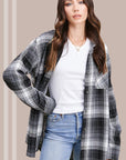 Classic Oversized Flannel Smoke L
