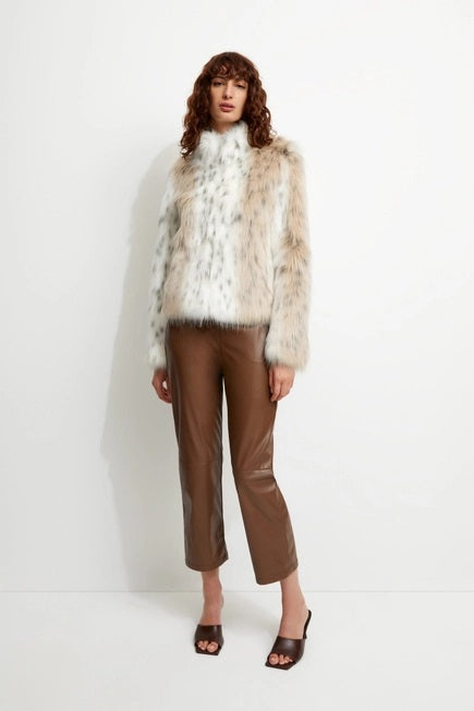 Wild Dream Luxe Faux Fur Coat - Snow Leopard
