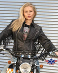 Brooklyn - Genuine Leather Concho Hem Jacket