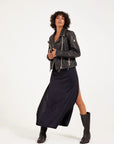 Reanon Leather Jacket- Vintage Black-