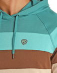 ColorBlock Hoodie- BM94T03543- Teal-