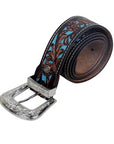 Turquoise Handtooled Belt- S-2927-