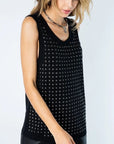 Sleeveless Flowy Tank with Studs