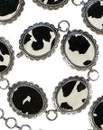 Cowhide Concho Belt- Black- 33in