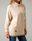 Hazer - Quarter Zip Sweatshirt- Off White-