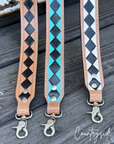Wild West Checkered Purse Straps: White