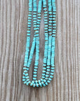 Genuine Turquoise Heishi Necklace - Native Made