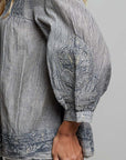 Tassle Boho Blouse- Charcoal-