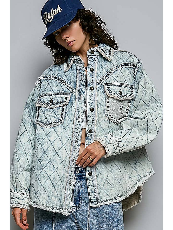 Studded Denim Jacket-