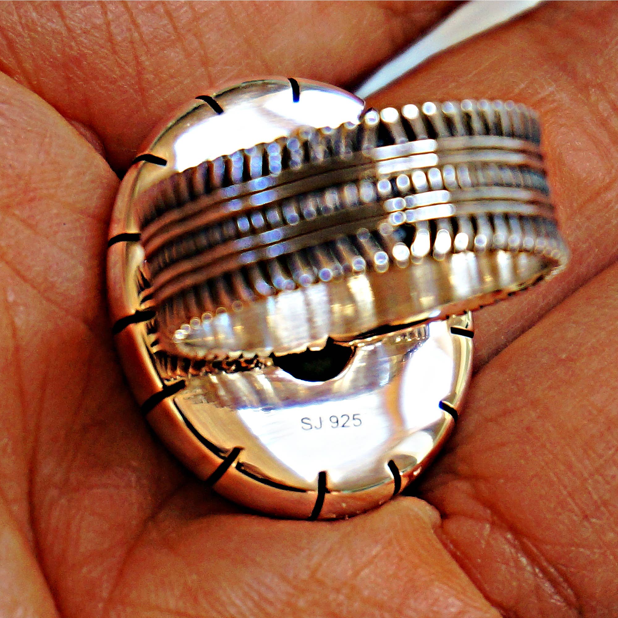 *Limited Edition* Number 8 Turquoise Sterling Silver Ring: 6
