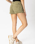 Mid-Rise Boyfriend Short- Olive