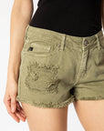 Mid-Rise Boyfriend Short- Olive