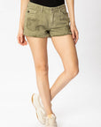 Mid-Rise Boyfriend Short- Olive