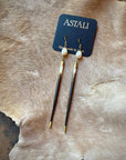 Porcupine Quill & Pearl Earrings