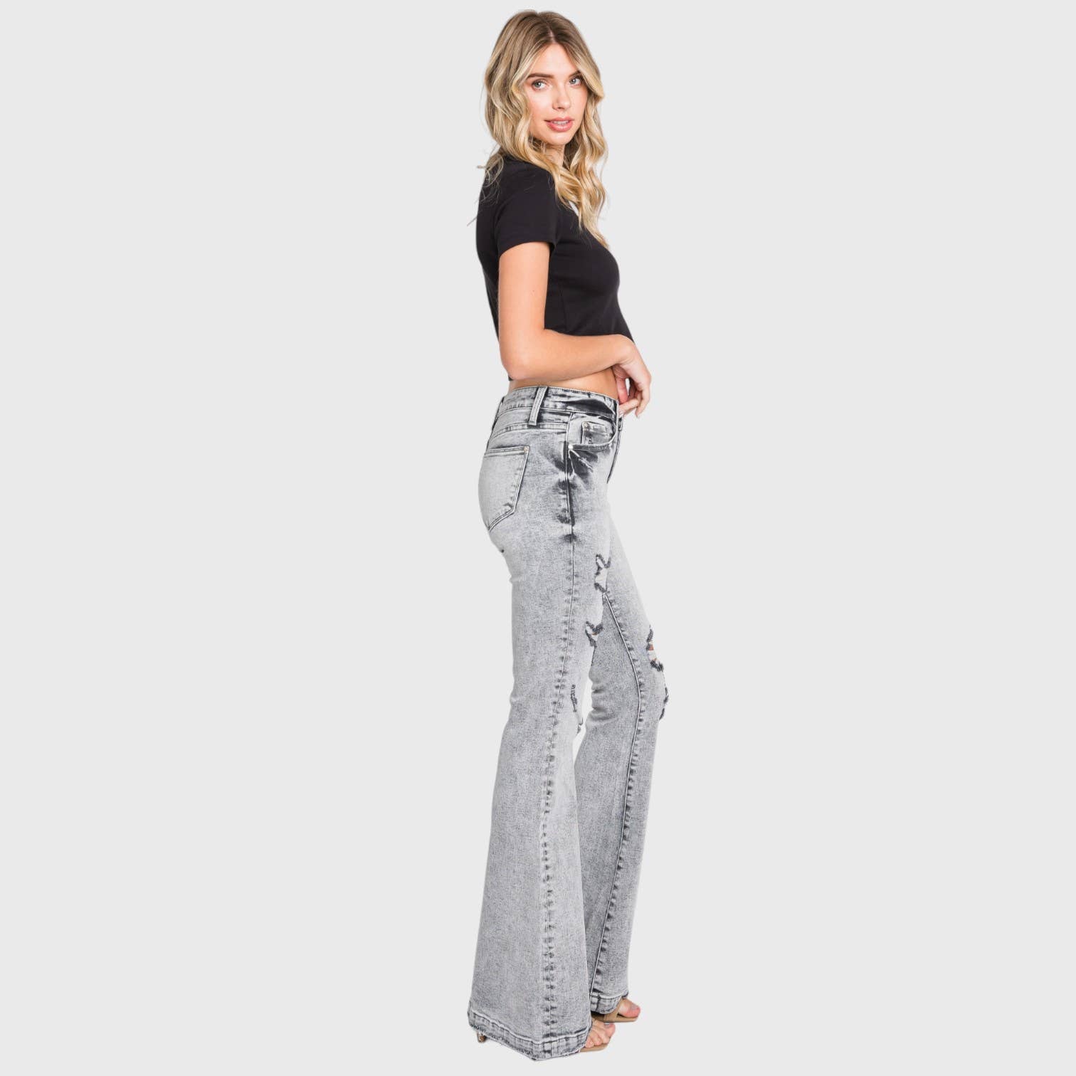 Finley Jean- MidRise- 34in- Grey