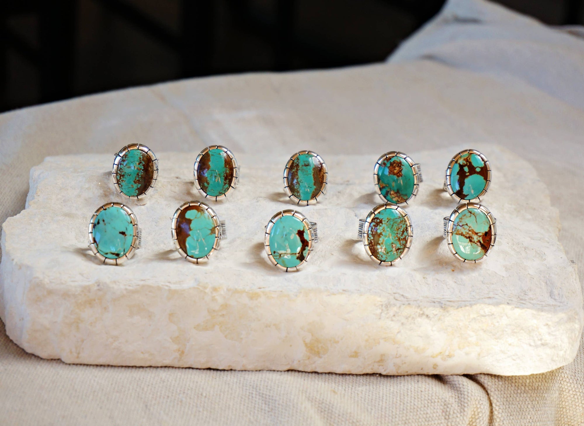 *Limited Edition* Number 8 Turquoise Sterling Silver Ring: 6