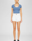 High Rise Short- White