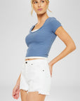 High Rise Short- White