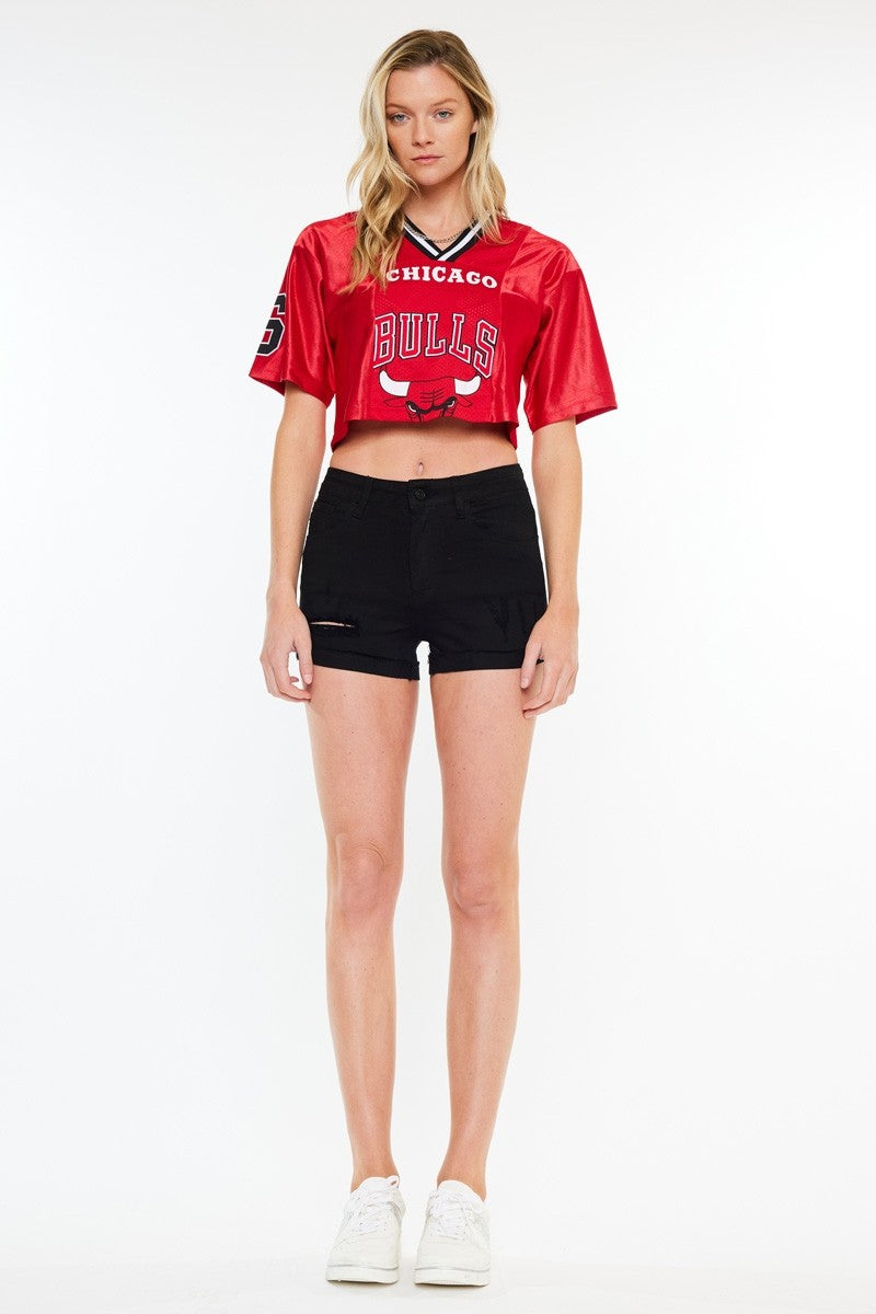 Black Denim Short -