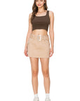 Khaki Cargo Skirt-