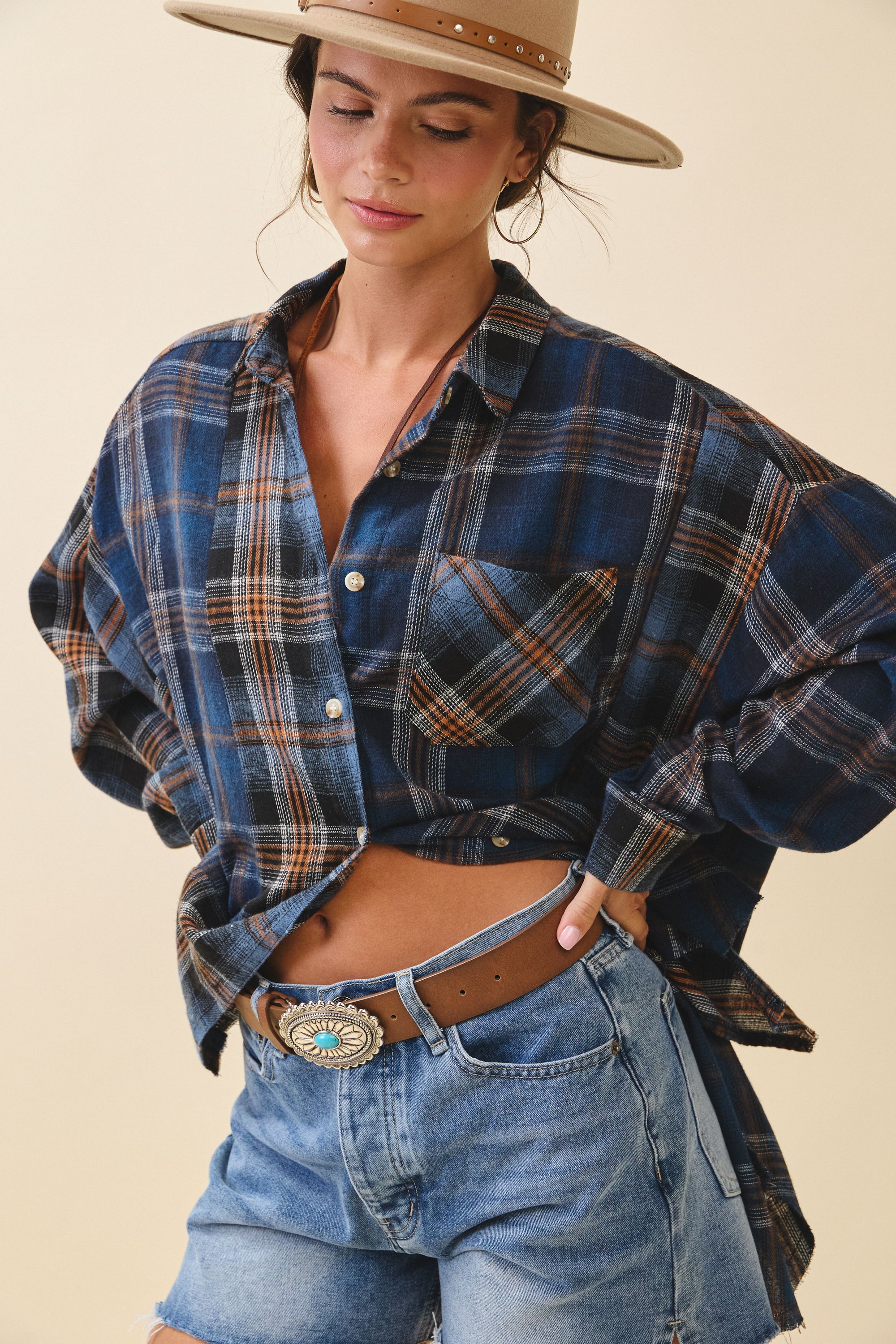Kambrie Flannel- Navy