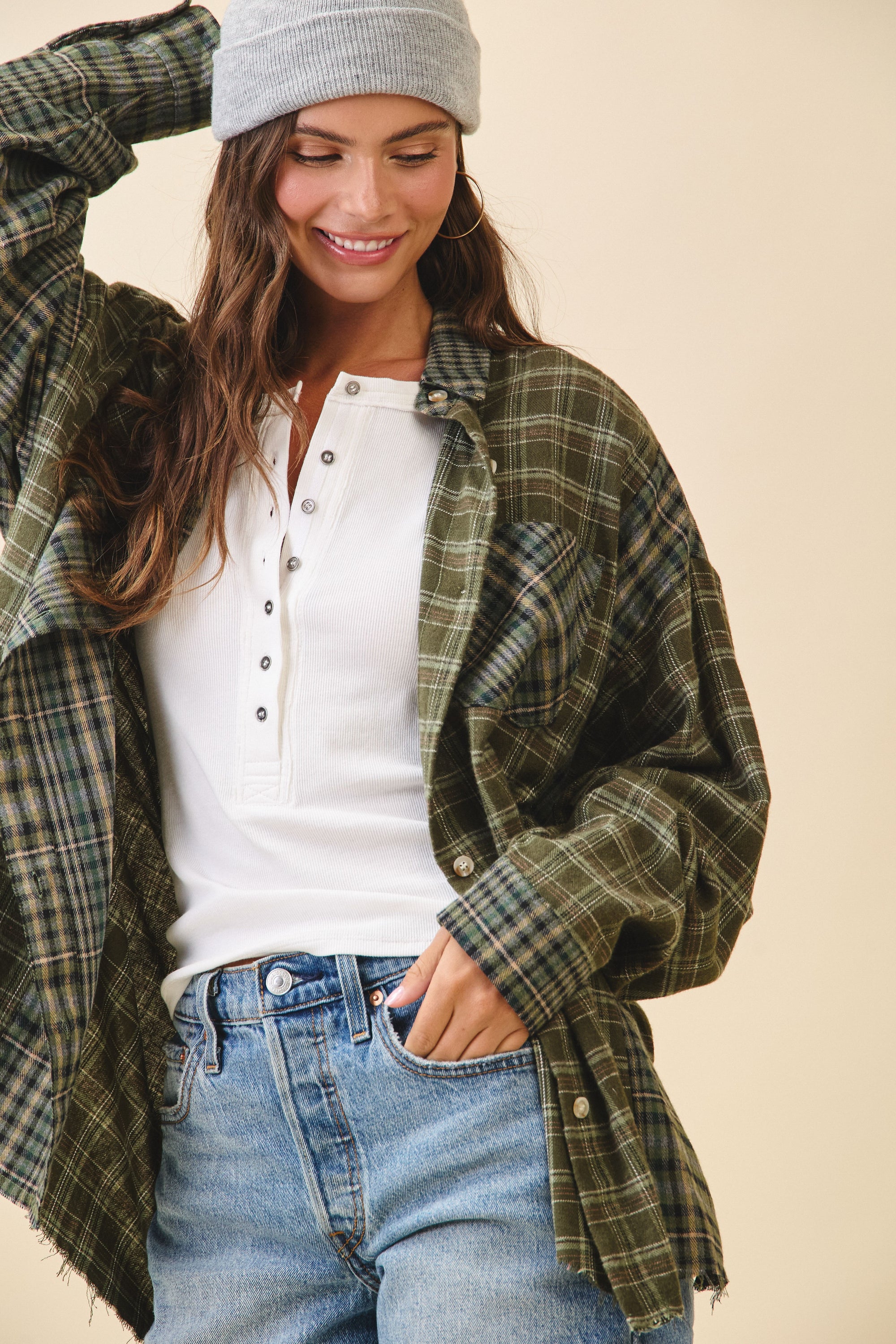 Kambrie Flannel- Olive