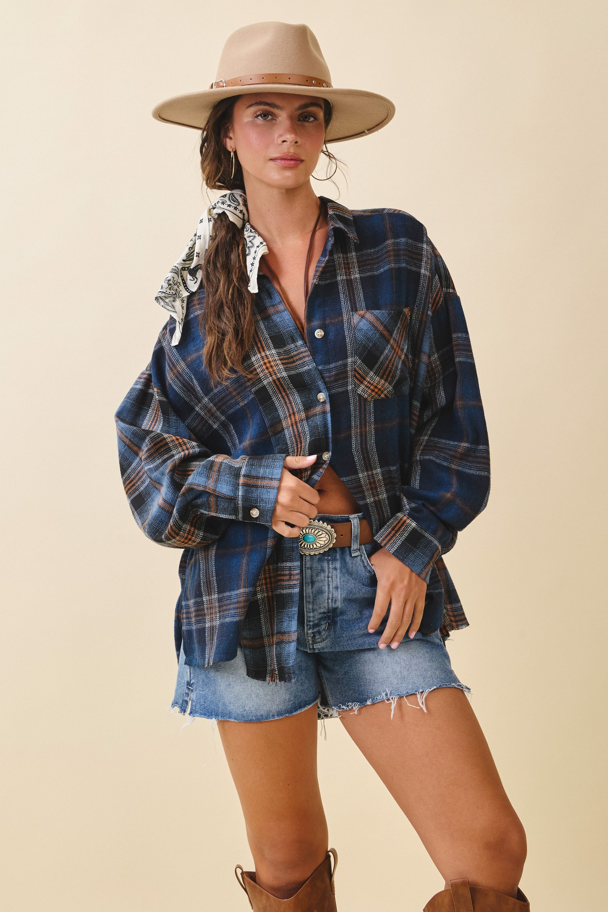 Kambrie Flannel- Navy