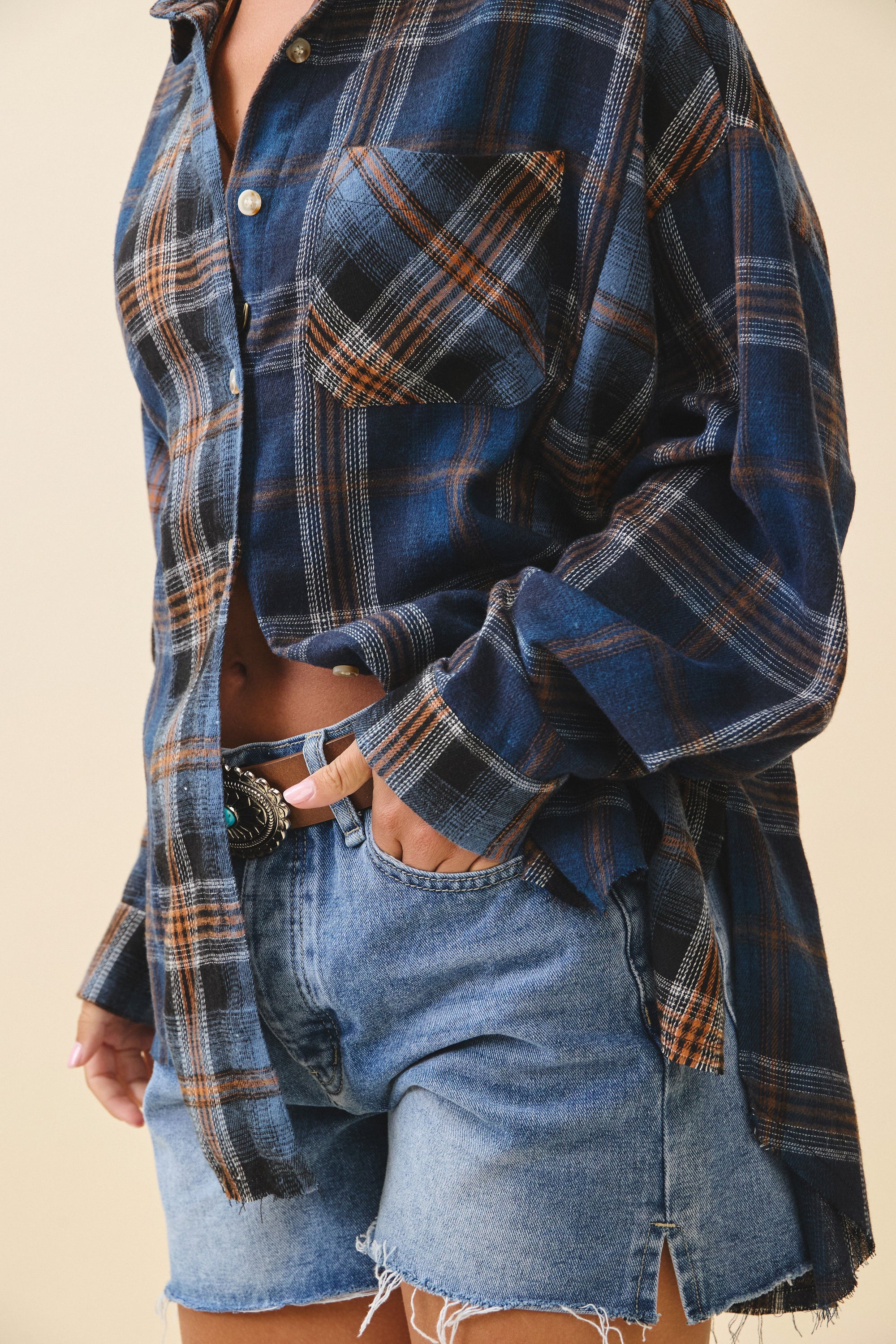 Kambrie Flannel- Navy