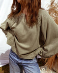 Notched Neck Sweatshirt-