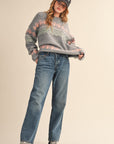 Aztec Pattern Sweater - Grey