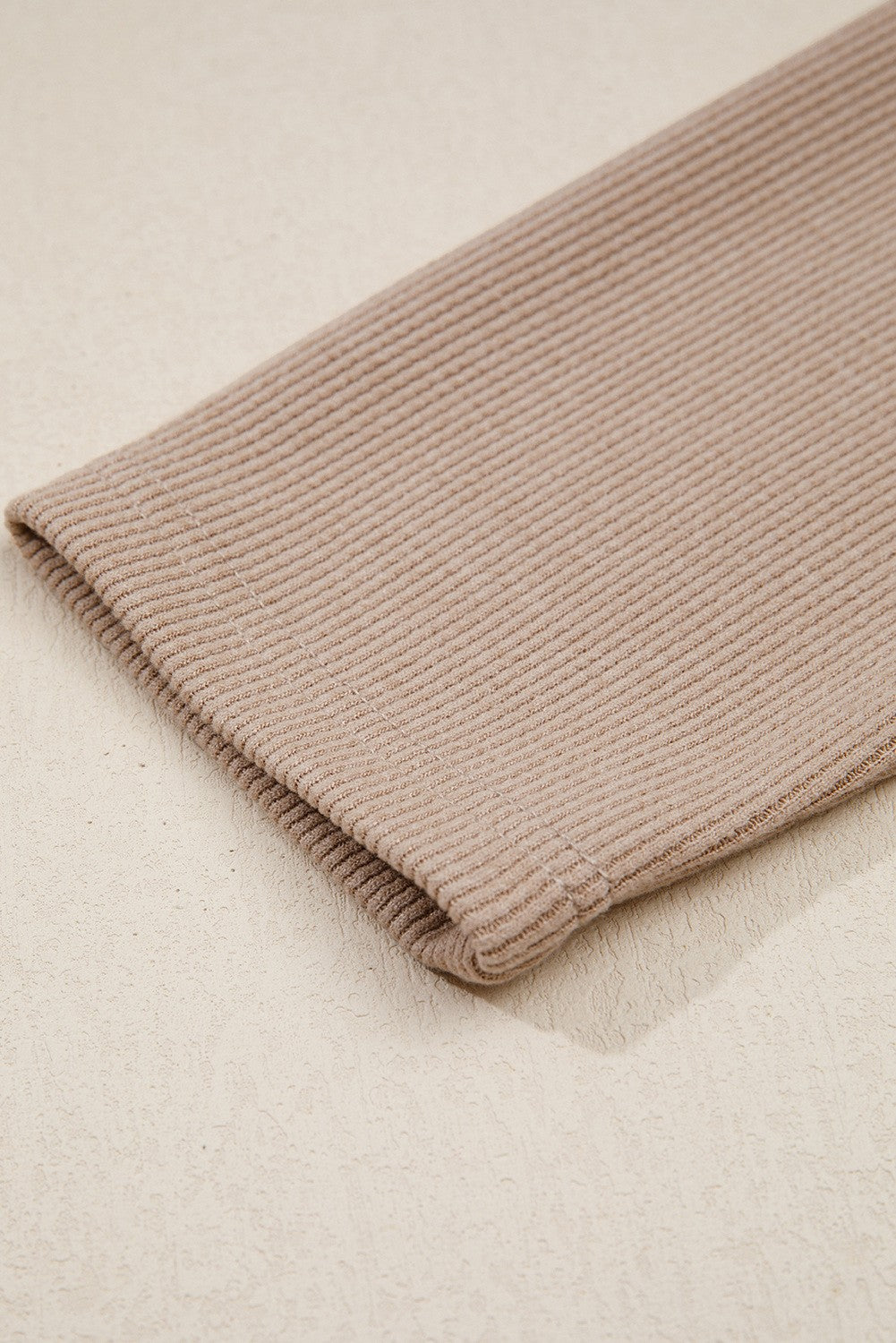 Cropped Waffle Knit Hoodie -