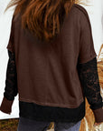 Lace Sleeve Insert Shirt-