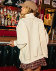 Oversized Mock Neck Sweatshirt-