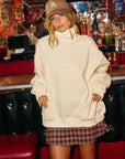 Oversized Mock Neck Sweatshirt-