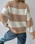 Colorblock Sweater- Khaki-
