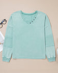 Raw Edge Shirt- Blue-