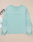 Raw Edge Shirt- Blue-