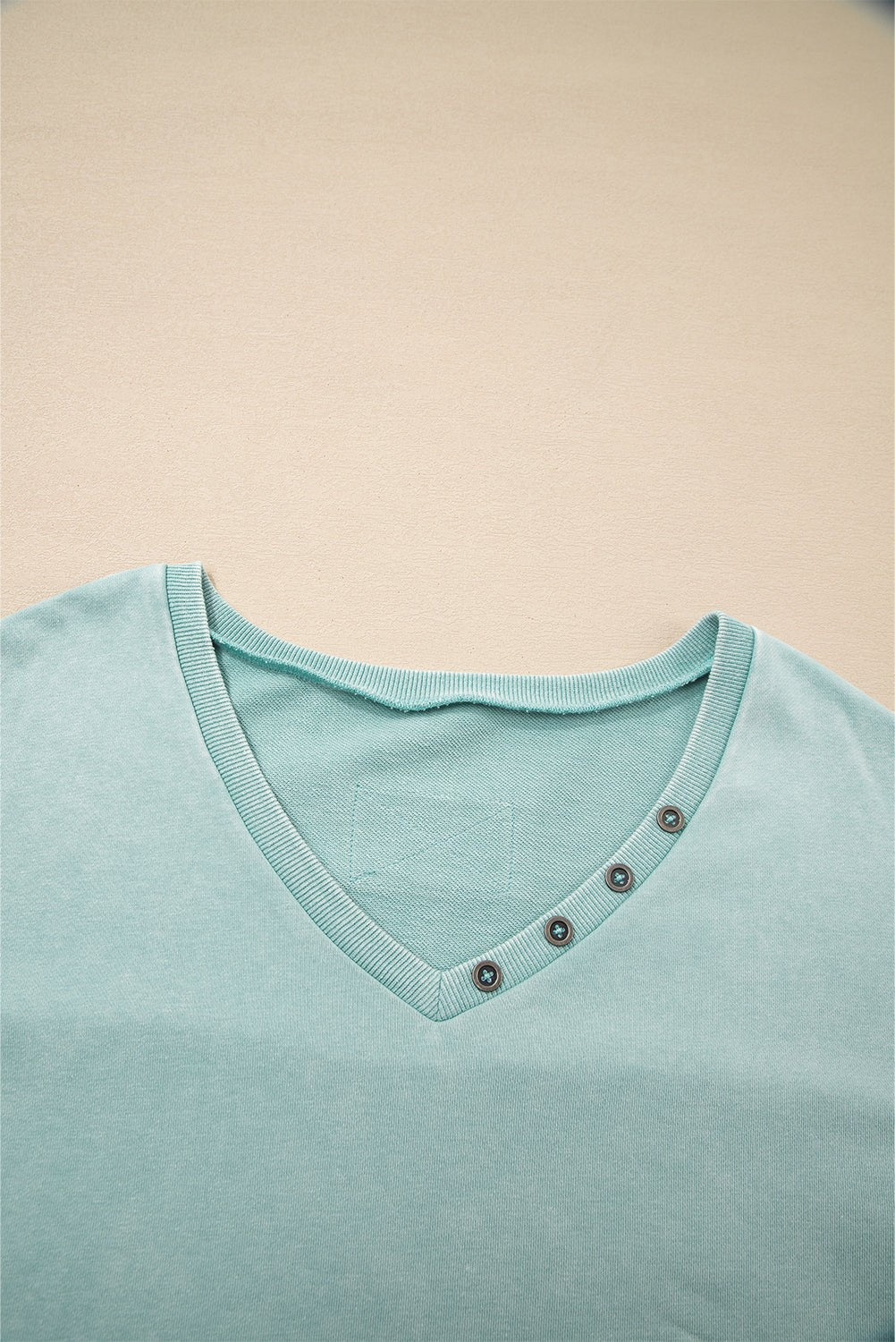 Raw Edge Shirt- Blue-