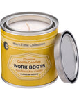 New Leather Work Boots Scented Candle