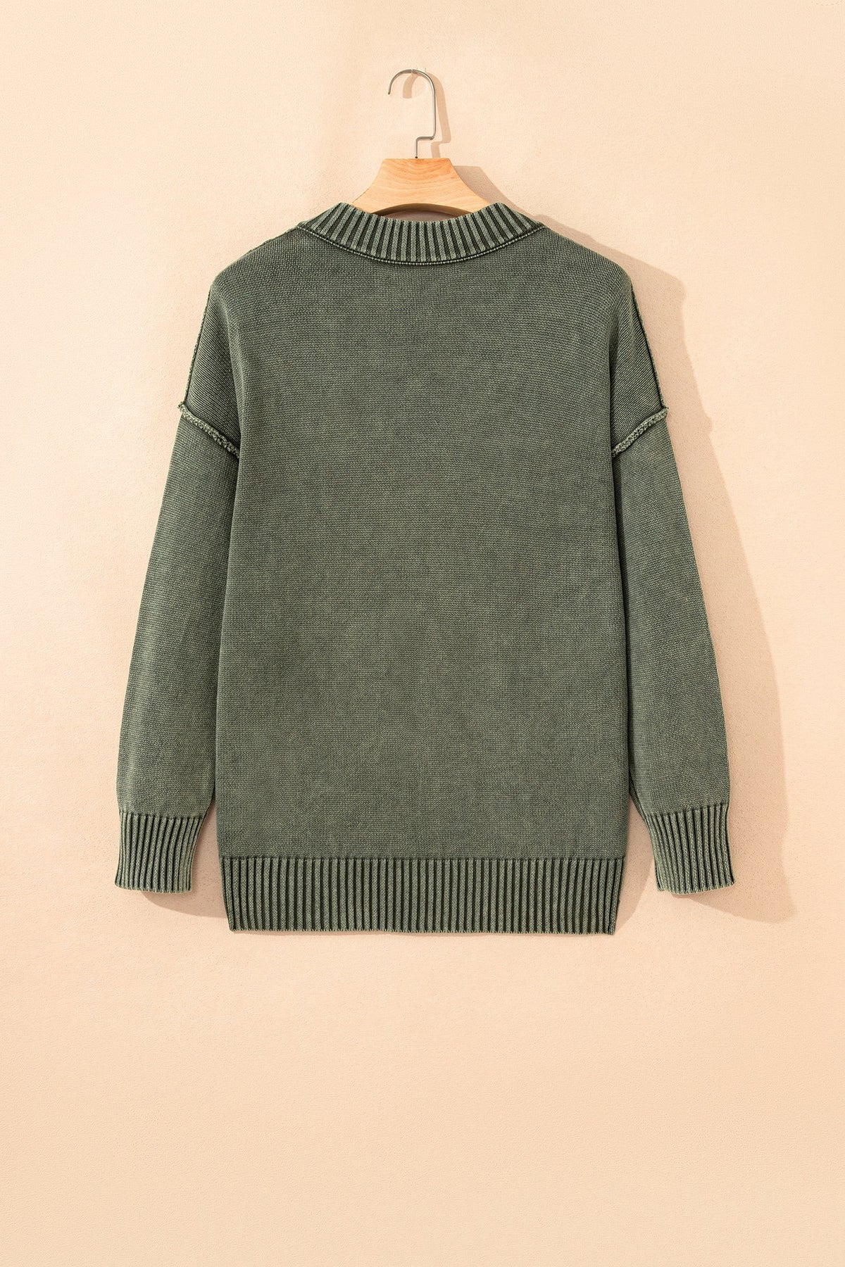 Mineral Wash Drop Sleeve Sweater-