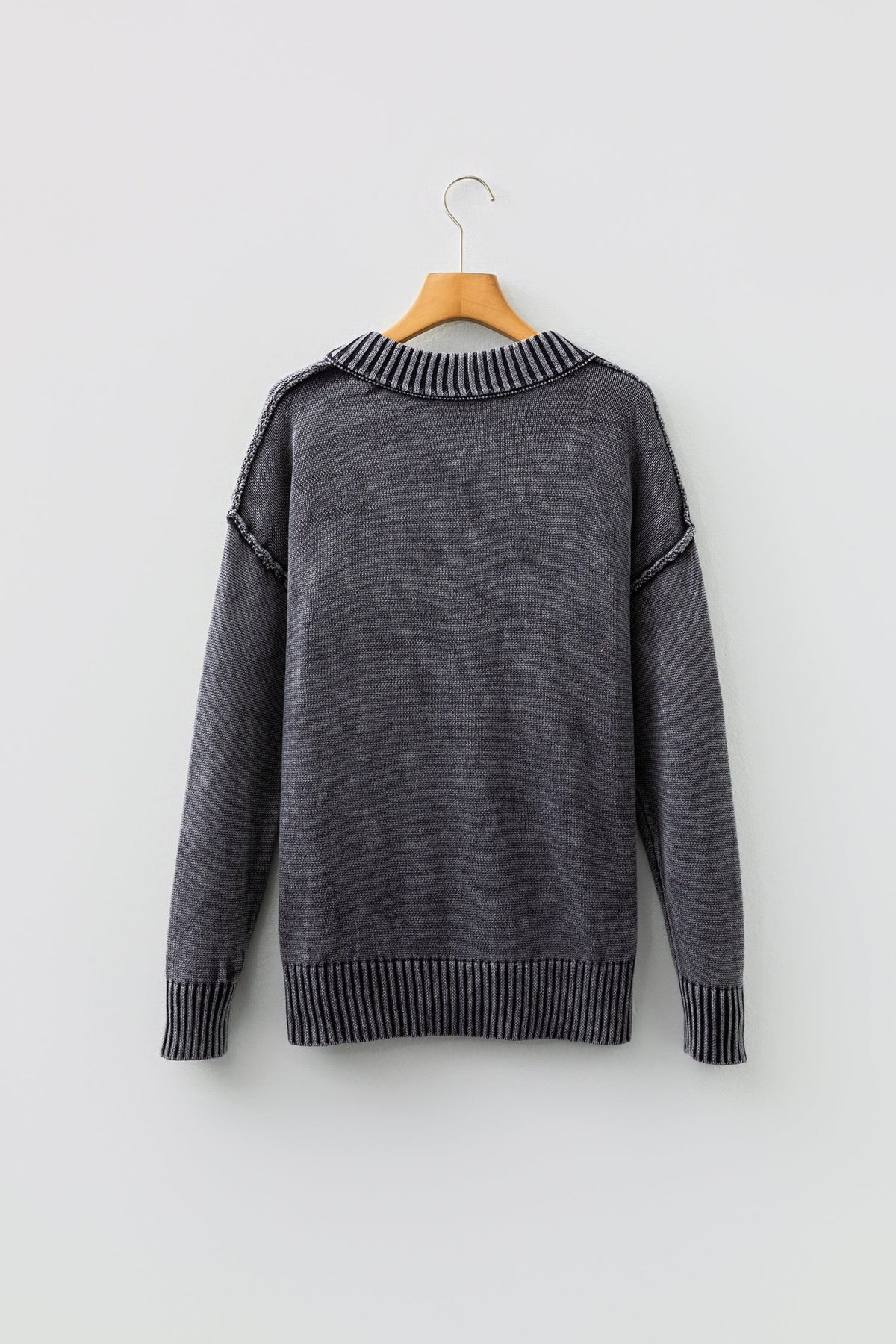 Mineral Wash Drop Sleeve Sweater-