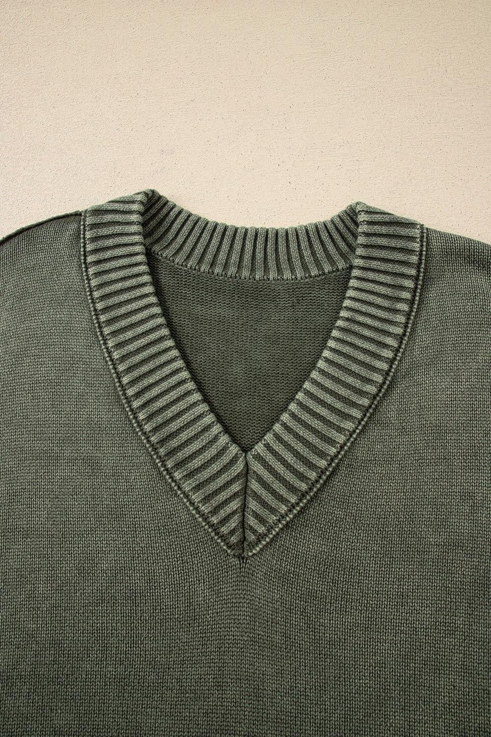 Mineral Wash Drop Sleeve Sweater-
