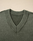 Mineral Wash Drop Sleeve Sweater-