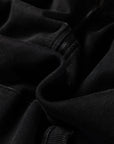 Quarter Zip Hoodie- Washed Black-