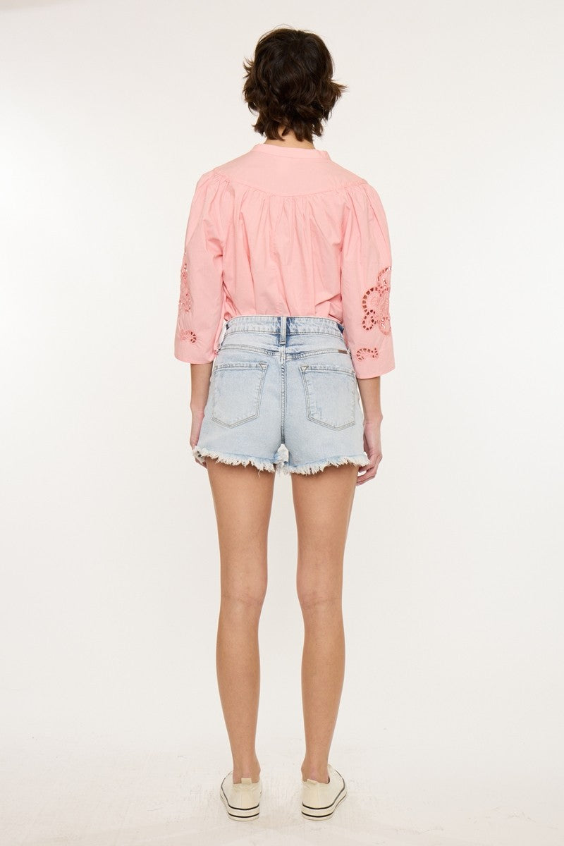 High Rise Cut-Off Mom Shorts-