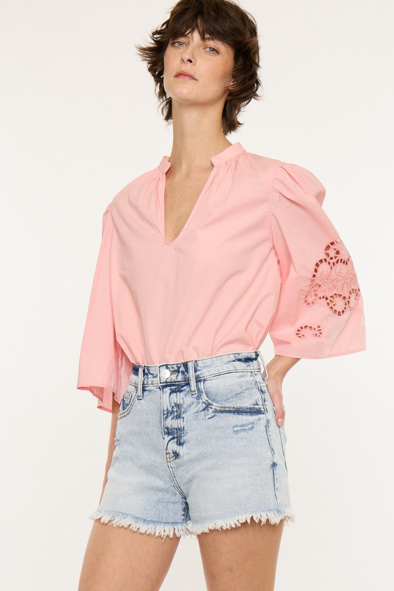 High Rise Cut-Off Mom Shorts-