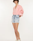 High Rise Cut-Off Mom Shorts-