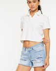 Mid-Rise Boyfriend Short- Light-