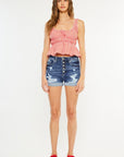 High Rise Button Shorts-