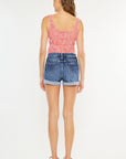High Rise Button Shorts-